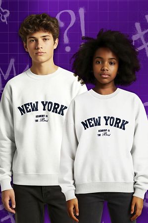 Свитшот "New York",белый