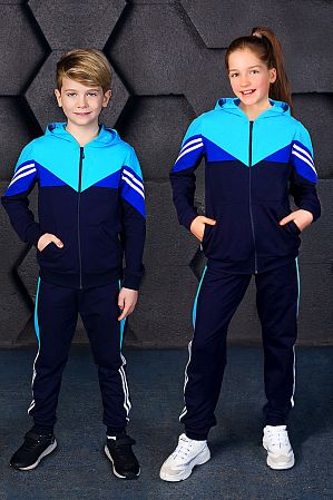 Спортивный костюм "Шорт-трек",бирюзово-синий