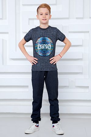 Футболка "Дино",антрацитовый